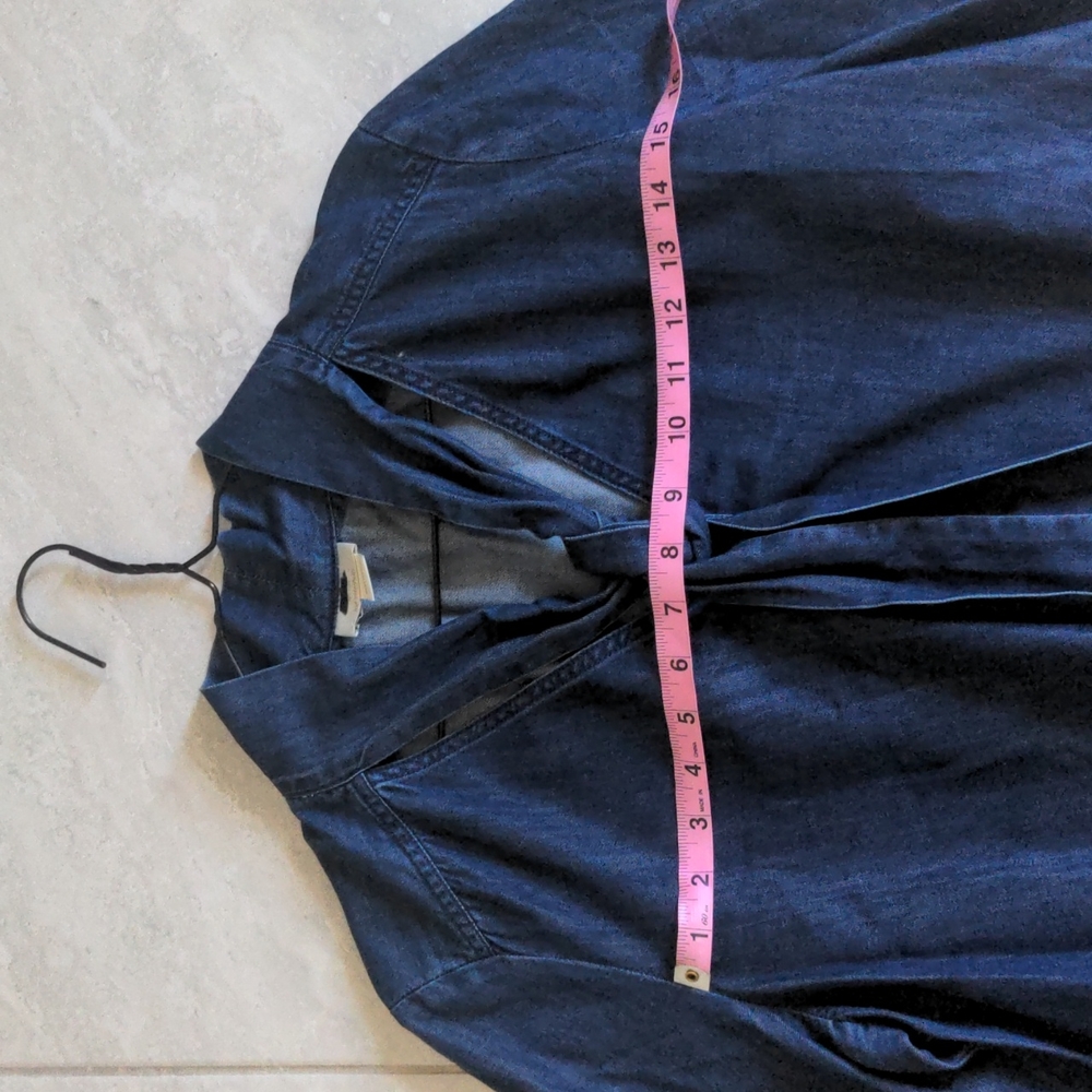 Kate Spade indigo denim blouse